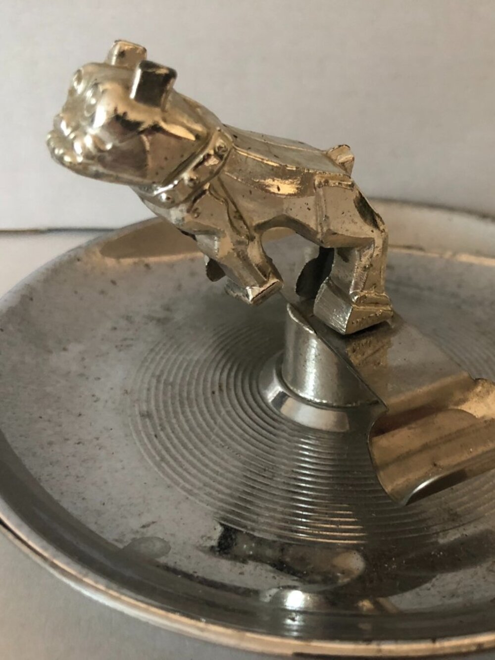Vintage Mack Truck Bulldog Mascot Ashtray Hood Ornament